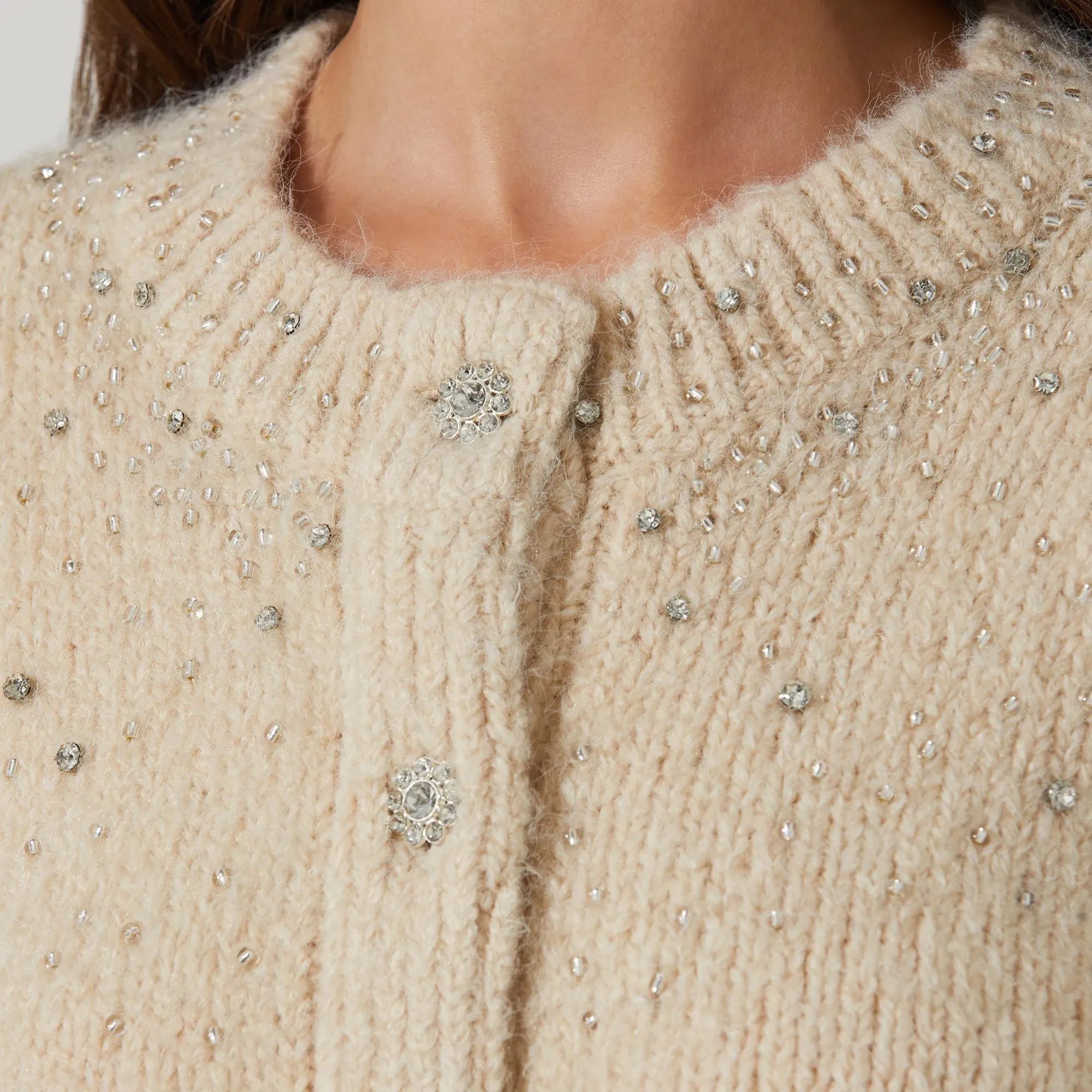 ASTR Sigourney Embellished Cardigan