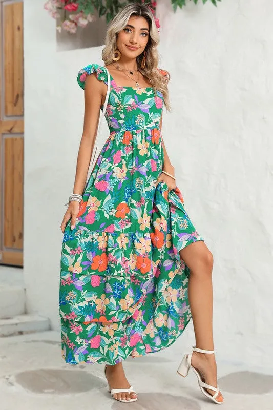 Boho Floral Tiered Maxi Dress *Online Only*