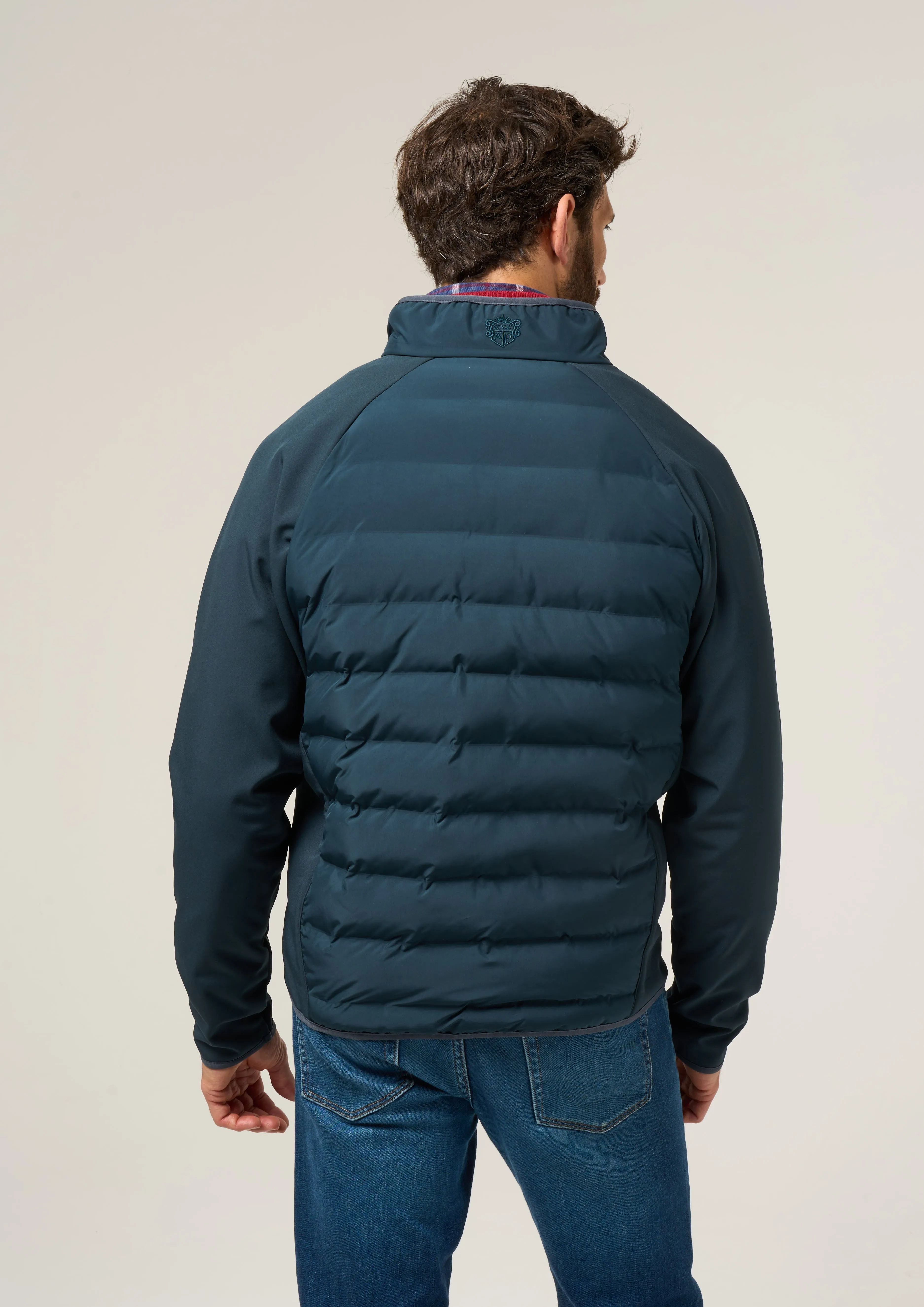 Calsall Men's Hybrid Jacket In Navy - Regular Fit