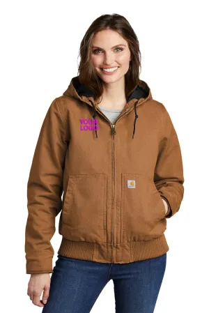 Carhartt Womens Washed Duck Custom Jackets, Carhartt Brown