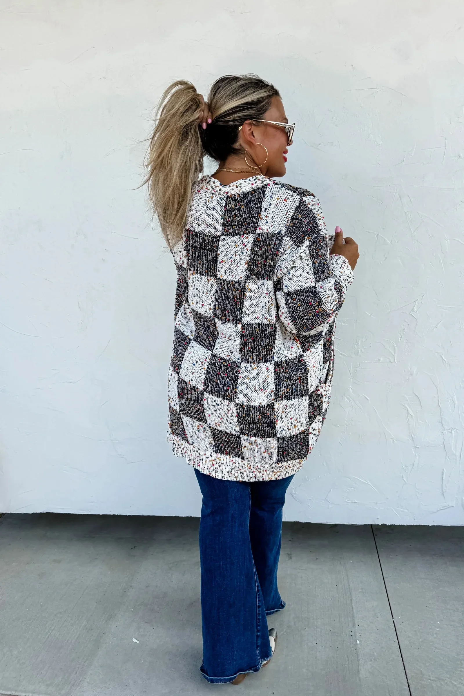 Checkered Miley Dot Cardigan {Pre-Order}