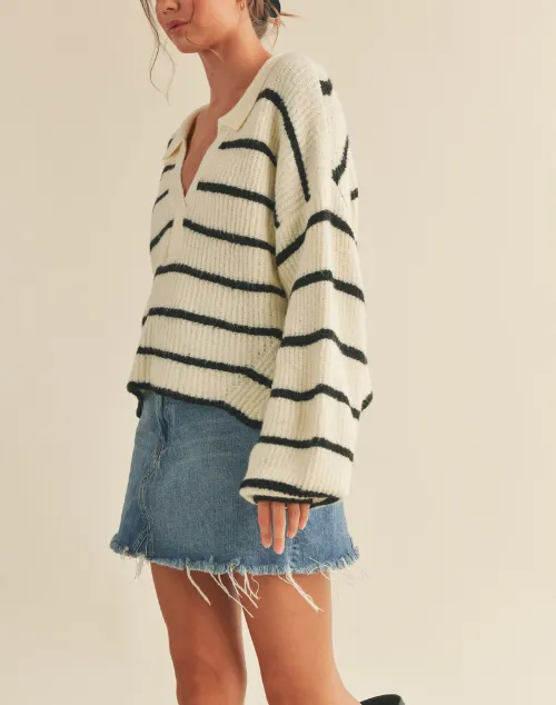 Cozy Stripes Knit Sweater