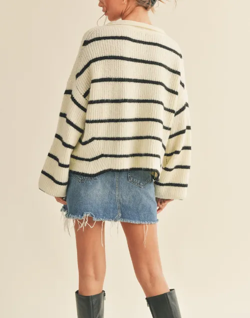 Cozy Stripes Knit Sweater