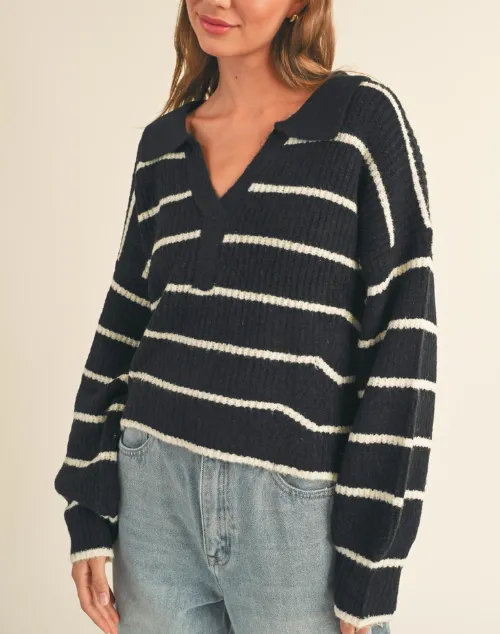 Cozy Stripes Knit Sweater