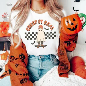 Creep it Real Skater Ghost Shirt