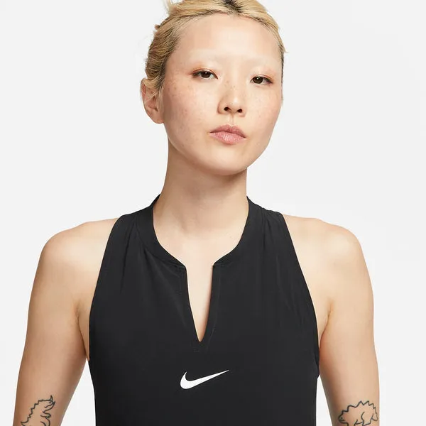 Dress (WMNS) Nike Dri-FIT Advantage Tennis Dress 'Black', black