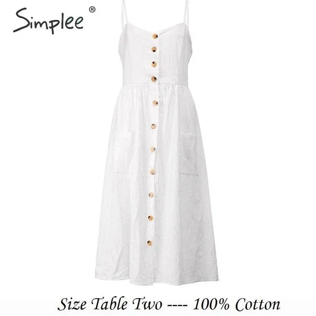 Elegant Button Women Dress