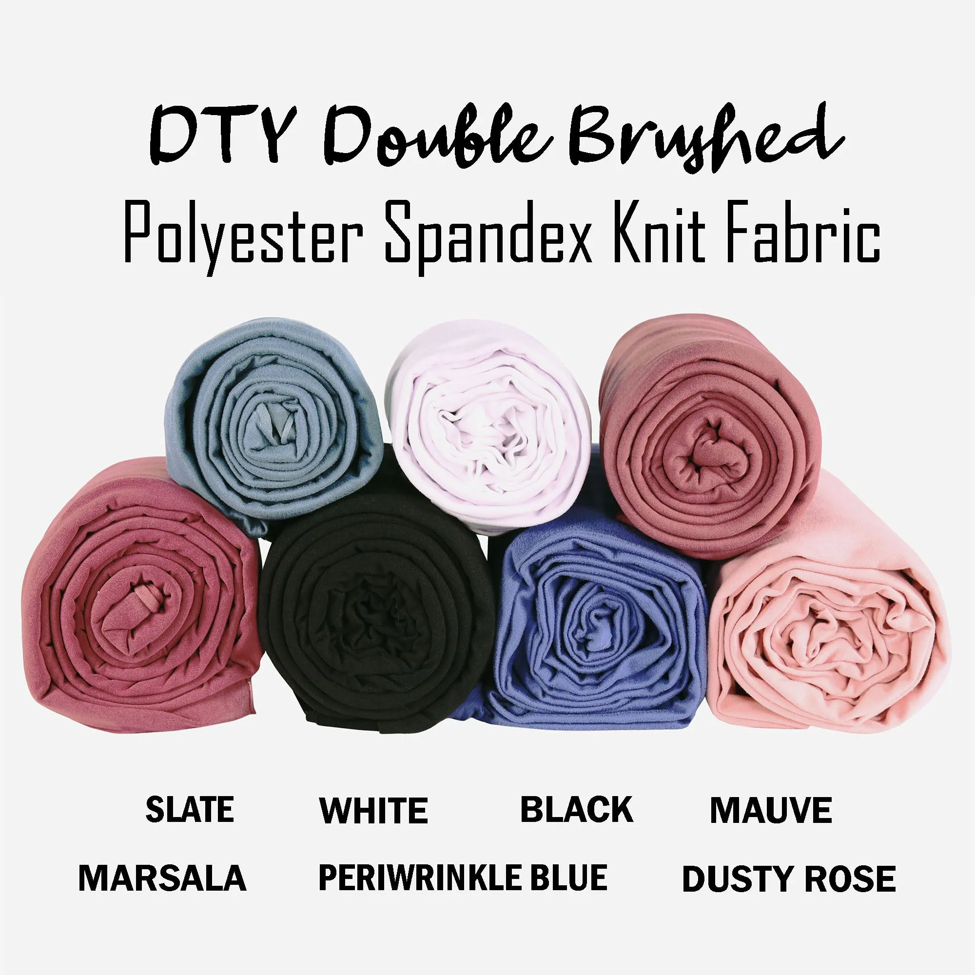 FabricLA DTY Double Brushed Polyester Spandex Knit Fabric | Hunter Green