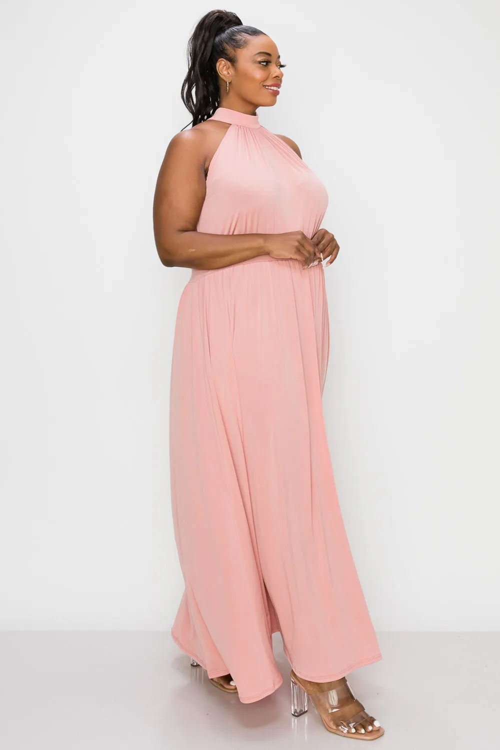 Halter Neck Maxi Dress