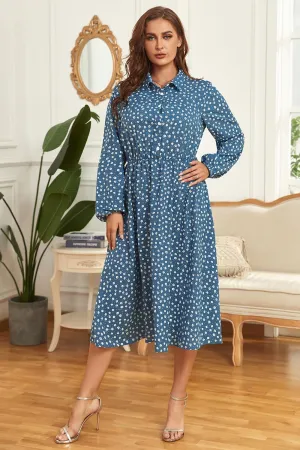 Honey Plus Size Long Sleeve dresses Shirt Dress