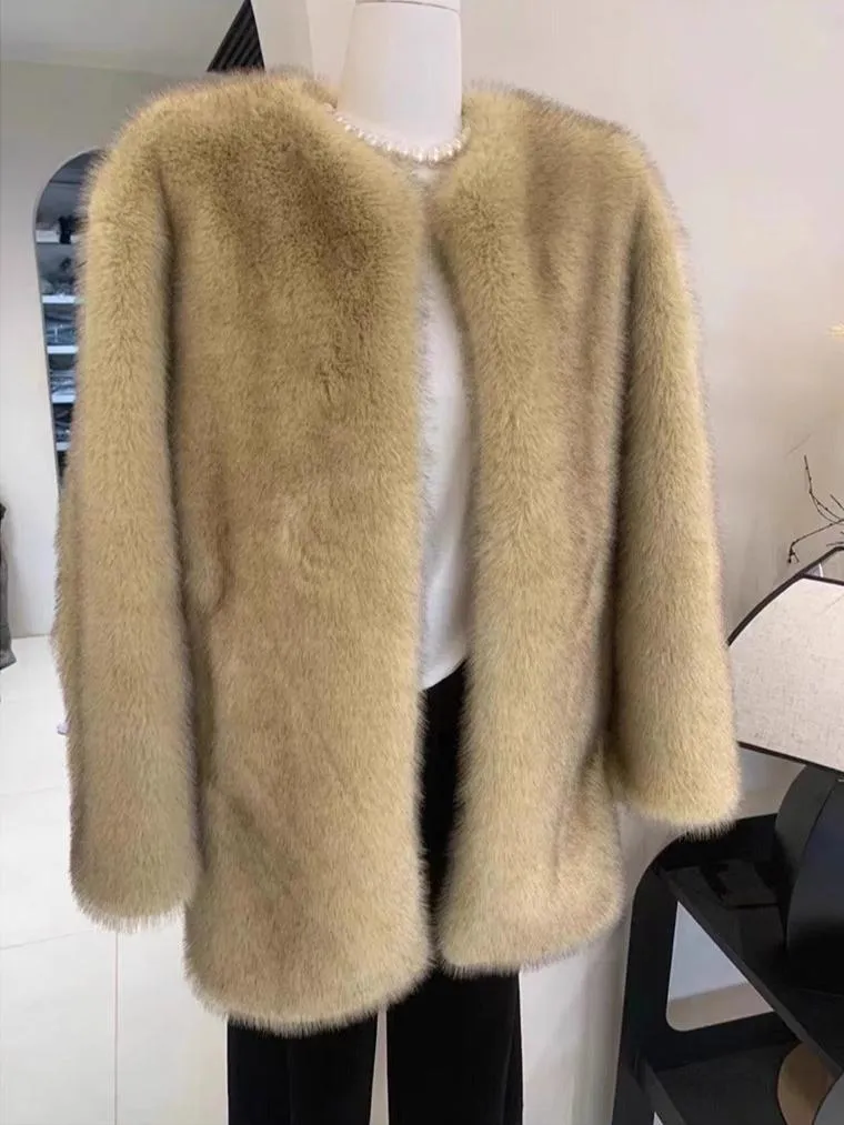 Kloey Faux Fur Plush Coat