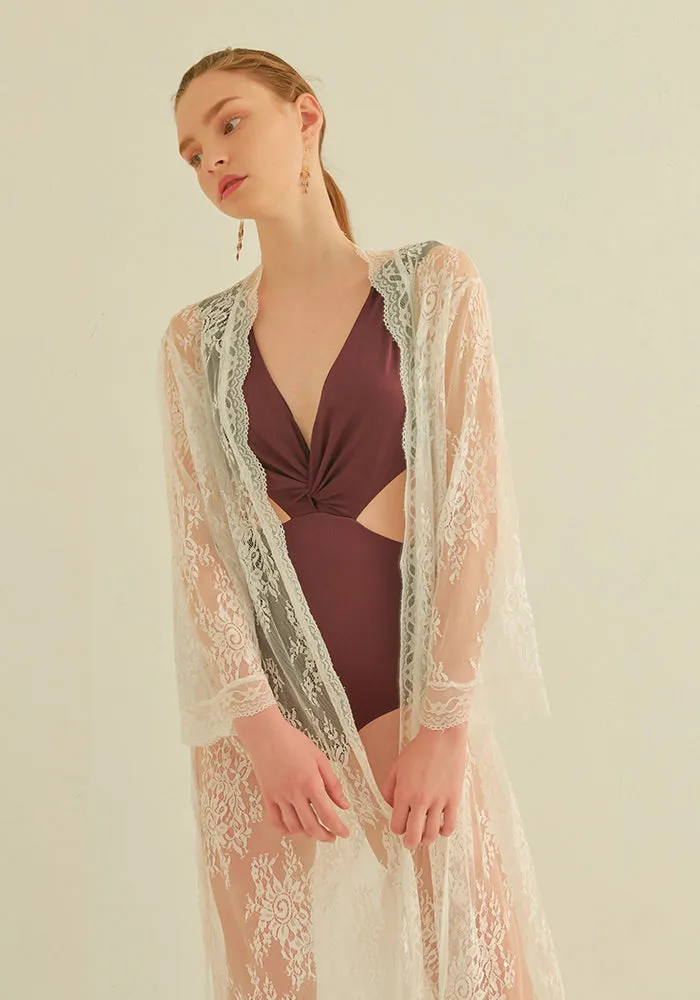 Lace Sand Long Robe