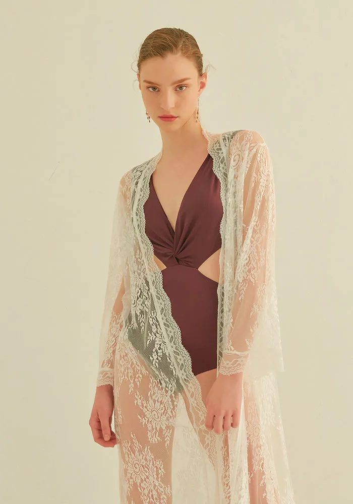 Lace Sand Long Robe