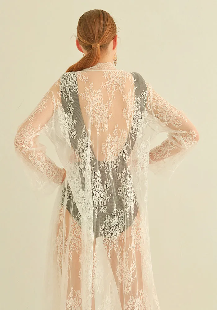 Lace Sand Long Robe