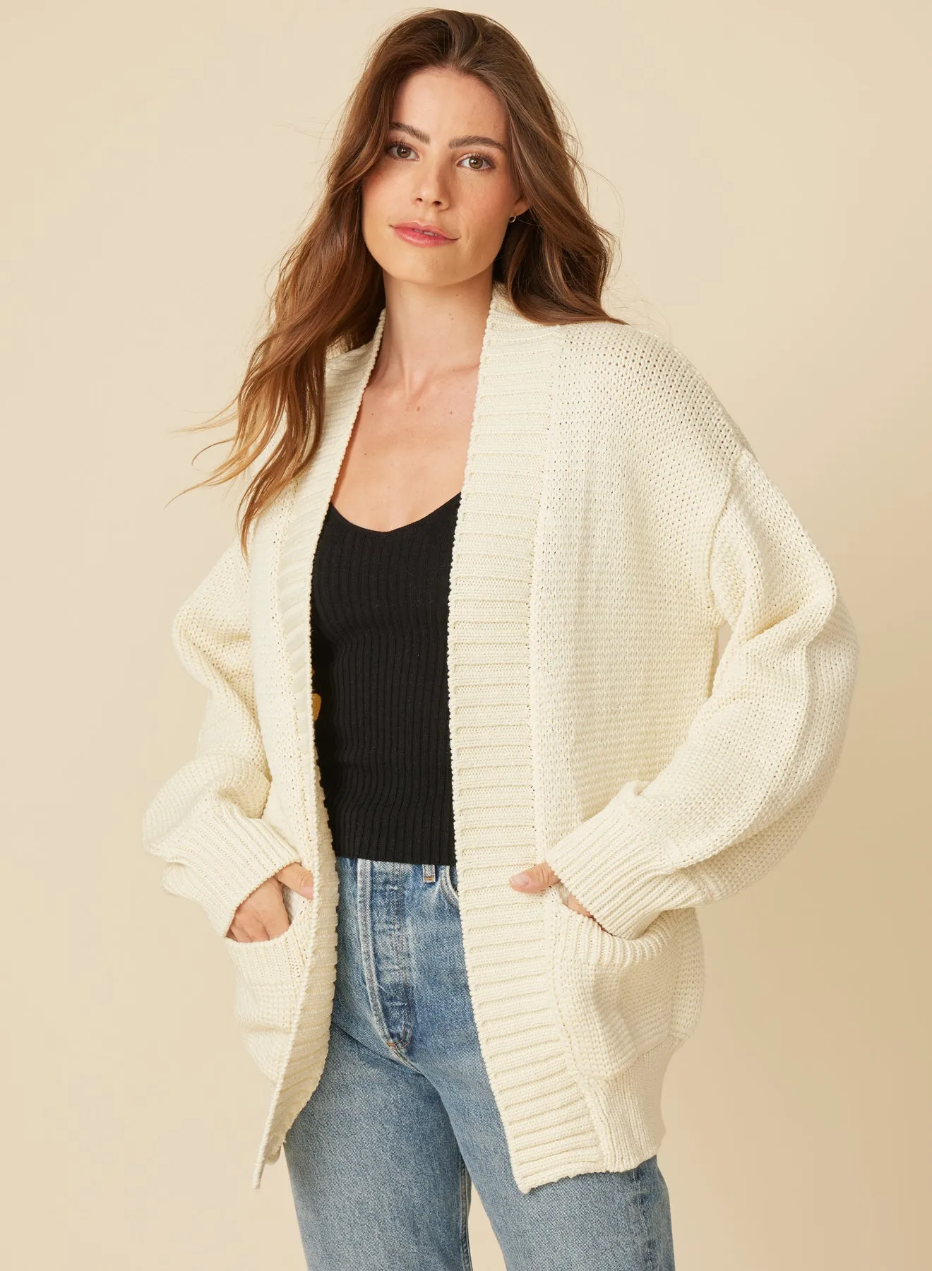 Laurel Cocoon Cardigan - Snow