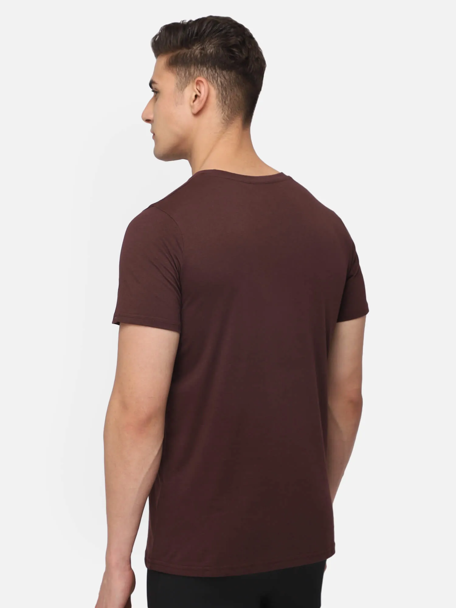 Legacy Round Neck Cotton Rich Half Sleeve Solid Regular fit Cottonpoly T-shirt for Men Comfortable soft Breathable Fabric Stretchable for Everyday Use Ideal for Casualwear