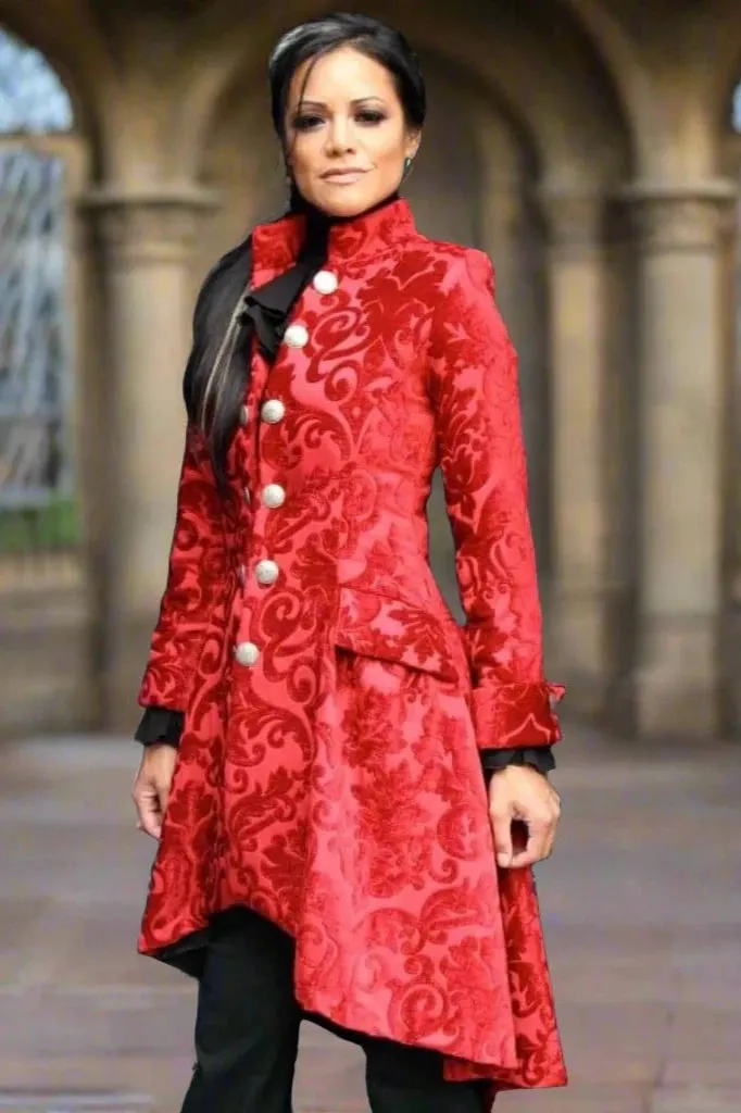 LIONHEART COAT - RED VELVET -size Medium and XL - only sizes left!