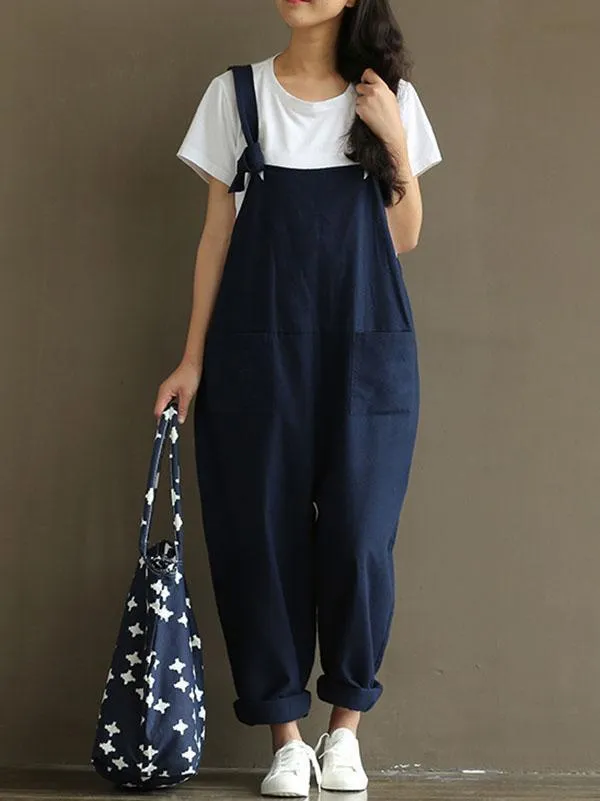 Loose Comfortable Pocket Jumpsuits