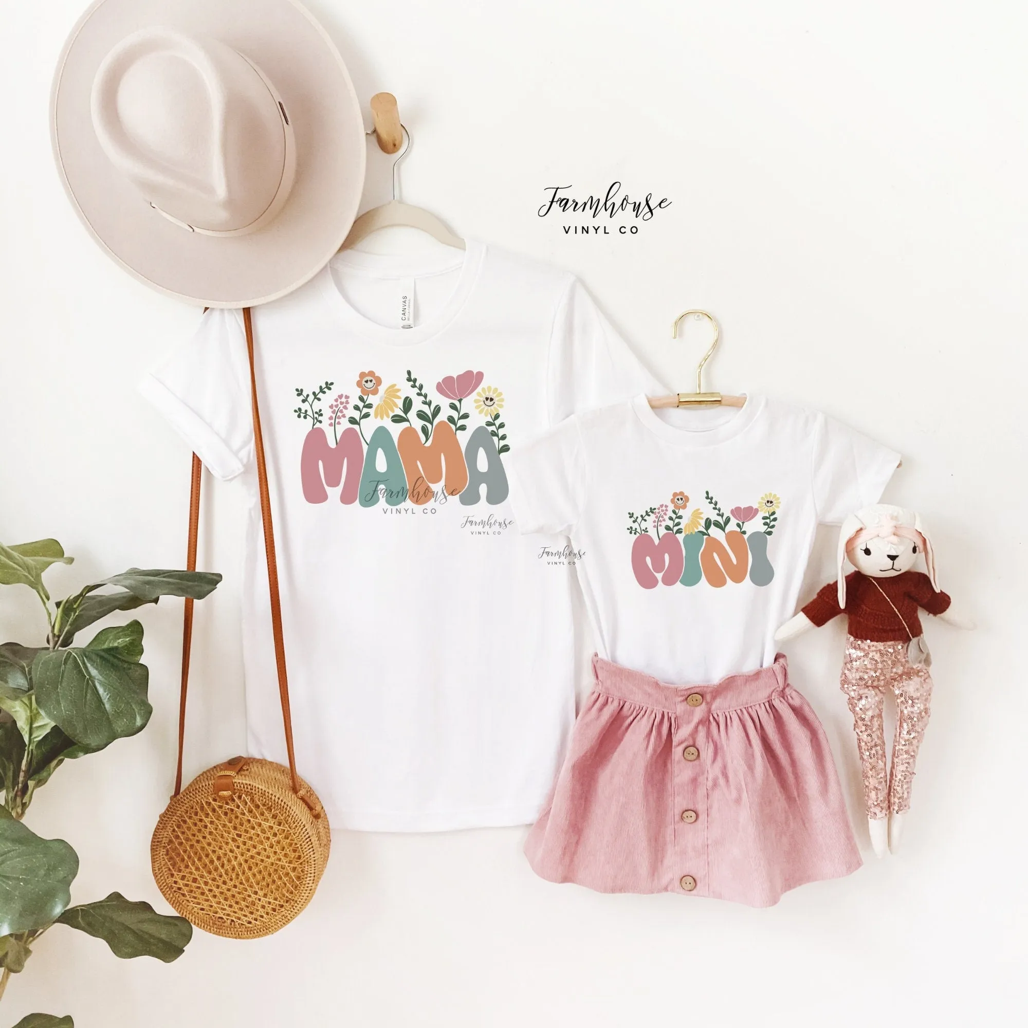 Mama Mini Floral Retro Shirts