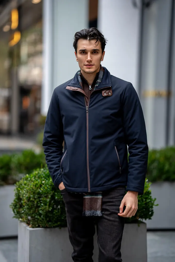 Men's Navy Blue Waterproof Coat.