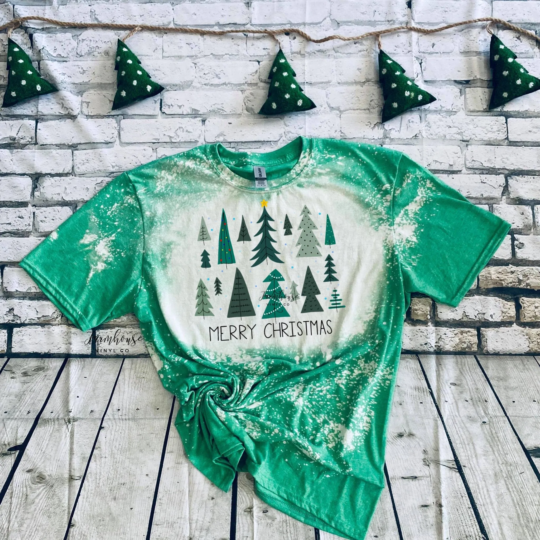 Merry Christmas Pine Trees Shirt