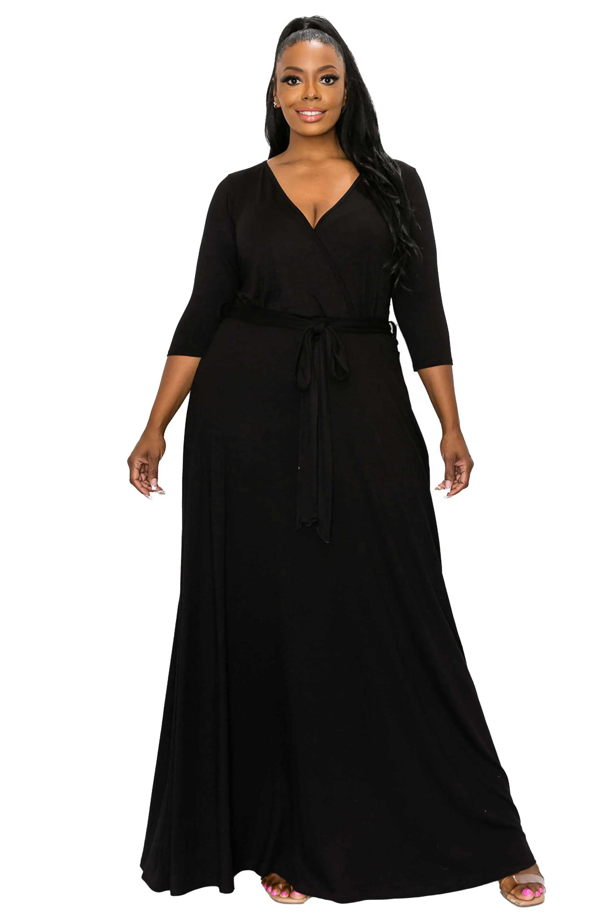 Mika Surplice Maxi Dress