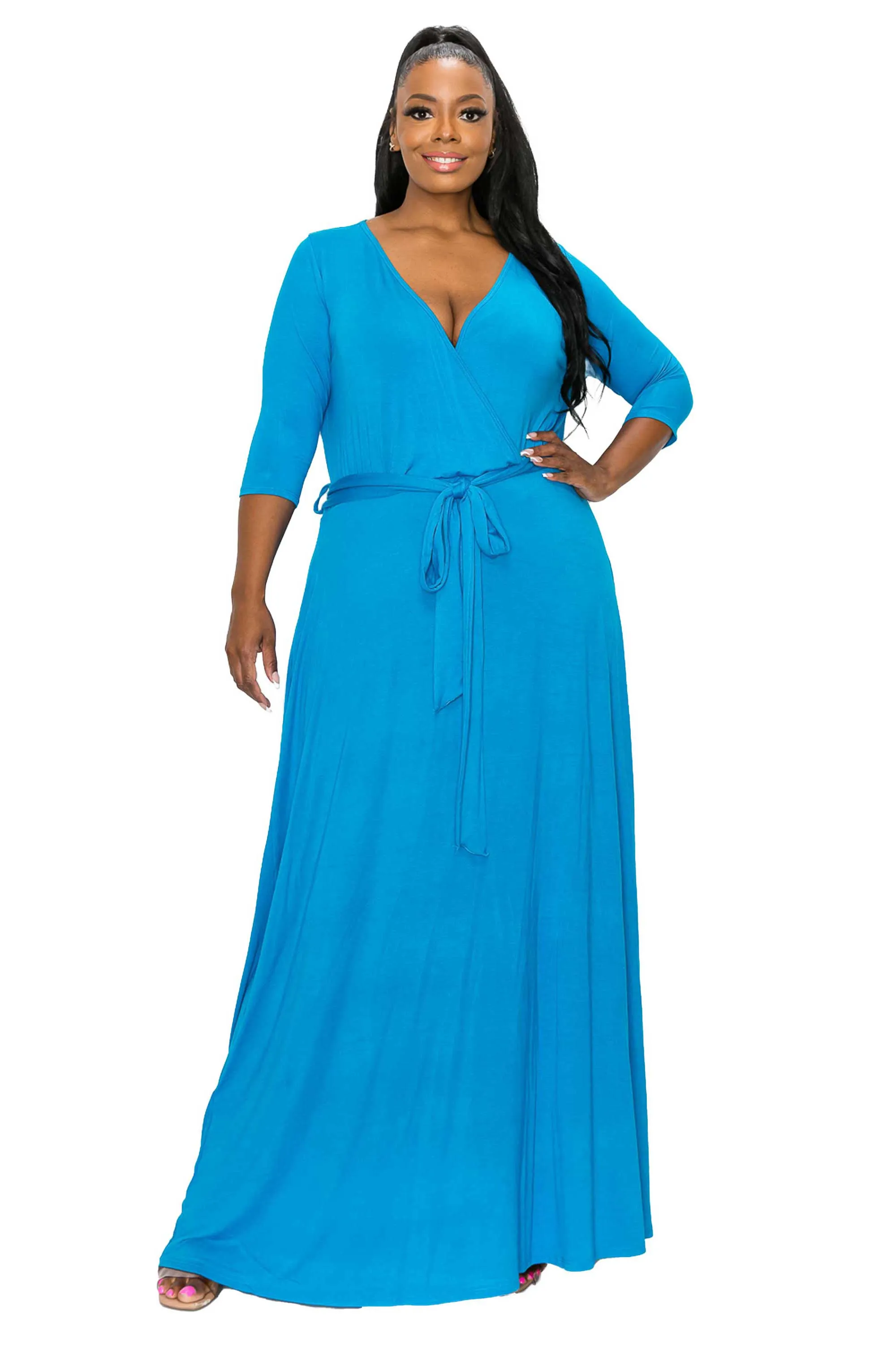 Mika Surplice Maxi Dress