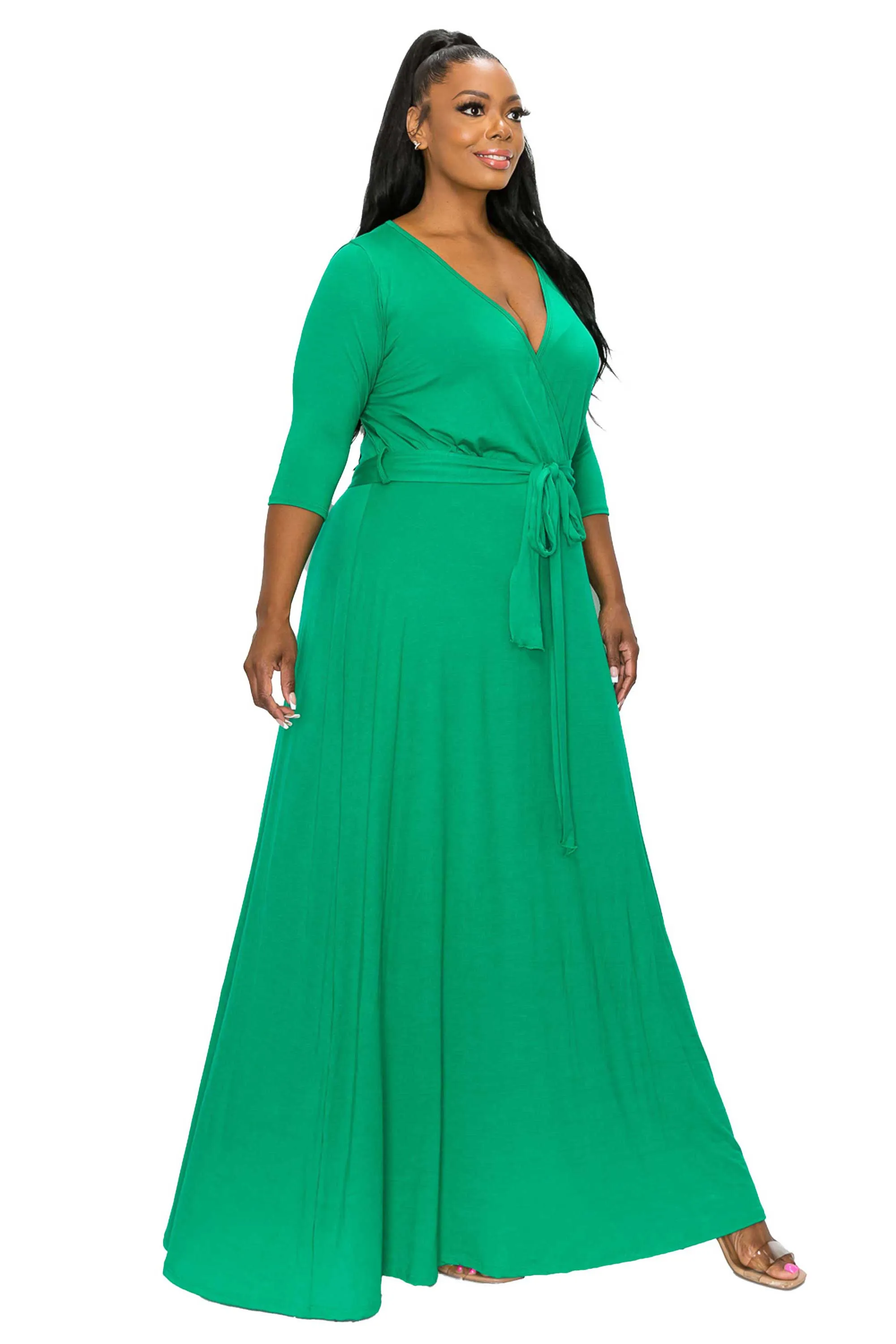 Mika Surplice Maxi Dress