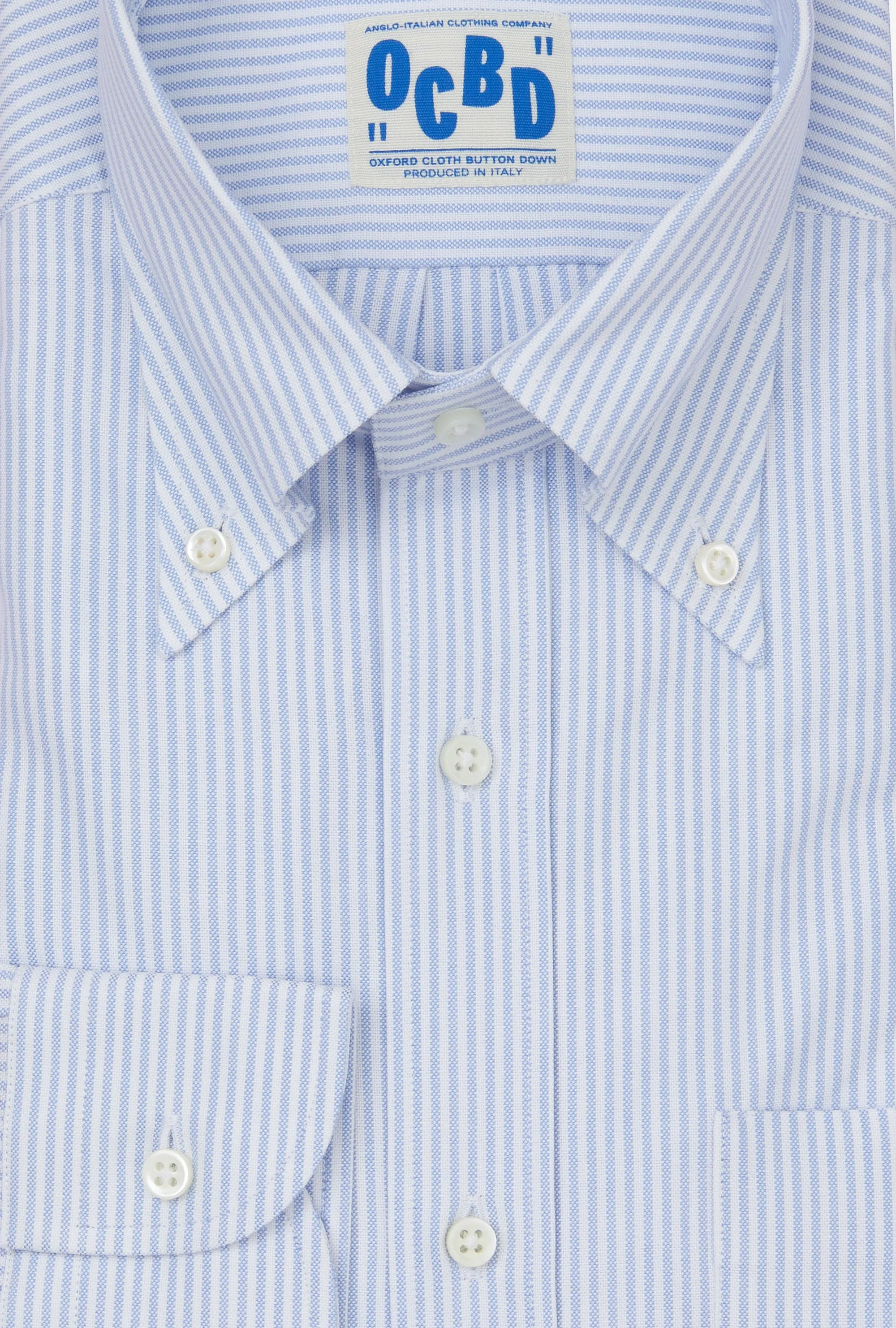 OCBD Shirt University Stripe Blue Oxford