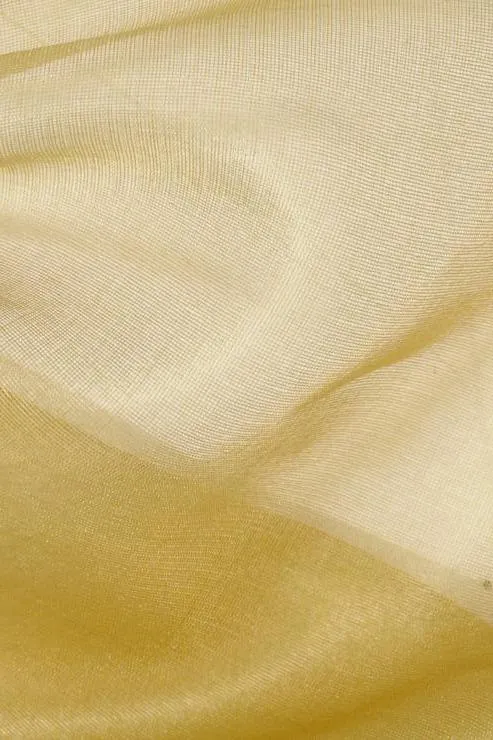 Olive Oil Silk Organza Fabric