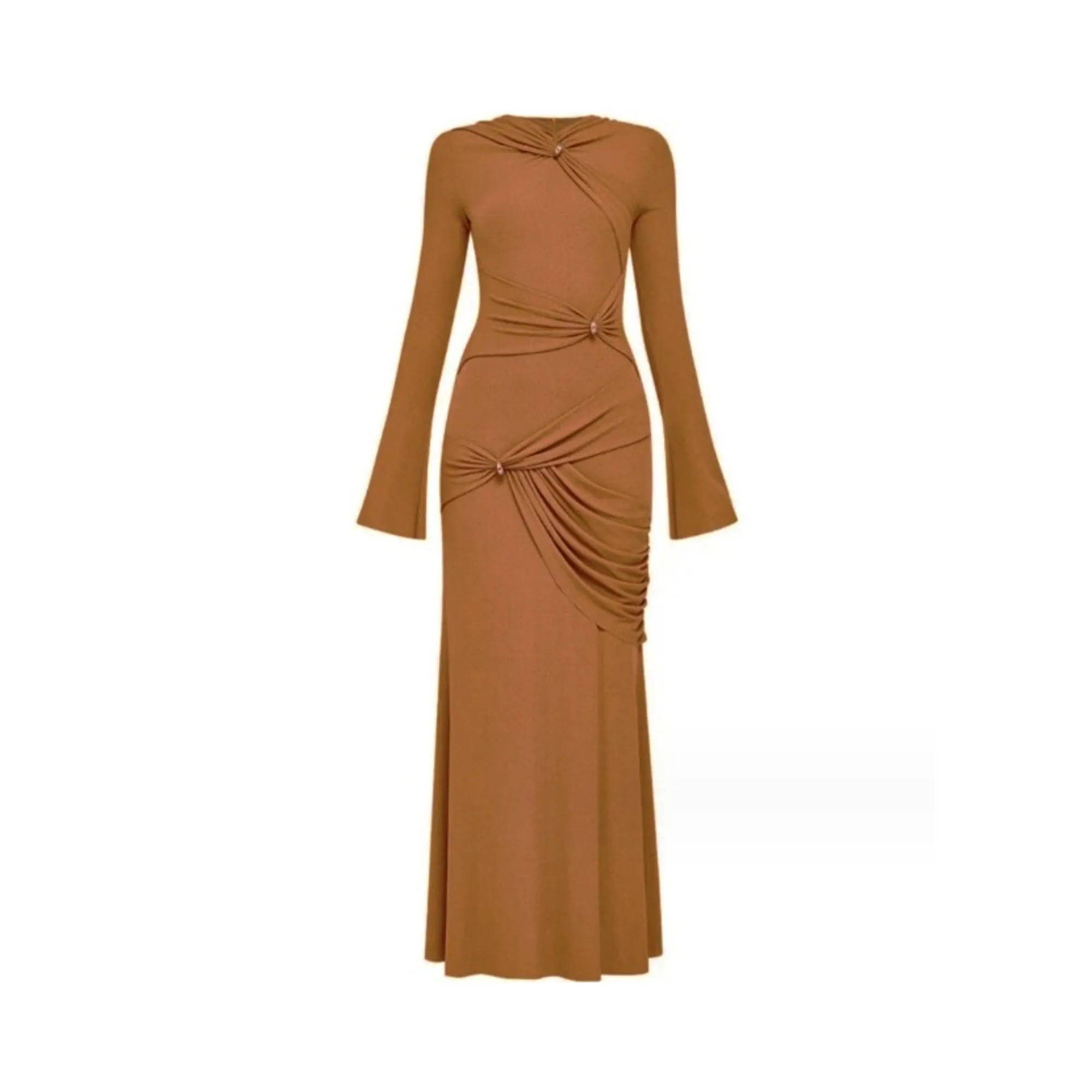 Pre Order:  Metal Rings Pleated Dress