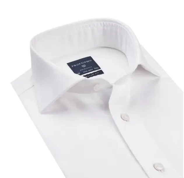 Profuomo - White Twill Standard Cuff