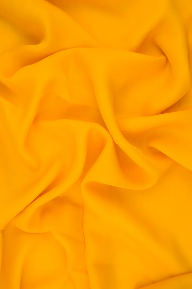 Saffron Silk Double Georgette Fabric