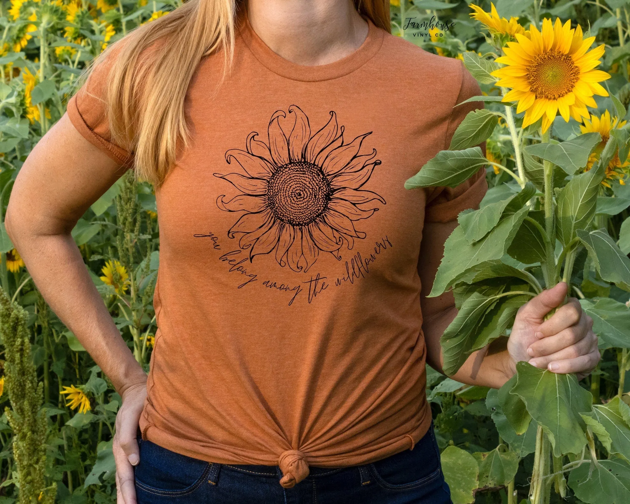 You Belong Among the Wildflowers Sunflower Shirt